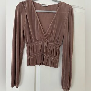 zara rose gold top